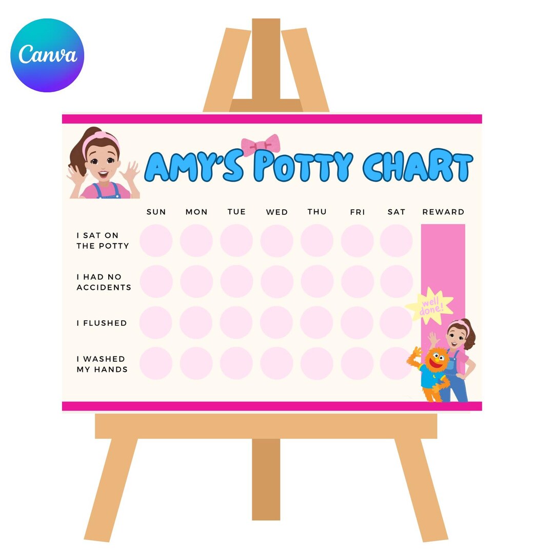 Ms Rachel, Potty Training Chart, Ms RACHEL Rewards Chart, Toilet ...