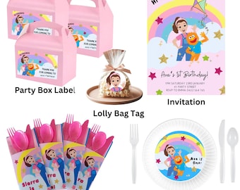 Ms Rachel BUNDLE, Ms Rachel Party, Ms Rachel Thema, Ms Rachel Printable, Ms Rachel Einladung, Ms Rachel Tag, Partybeuteletikett, bearbeitbare Datei