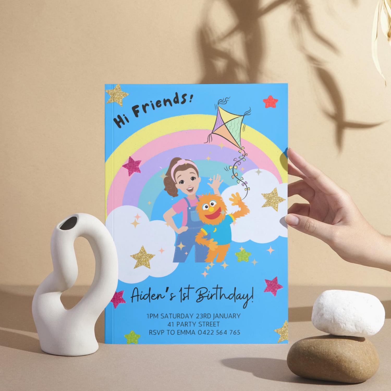 Ms Rachel Invitation, Birthday Boy, Birthday Girl, 1st Birthday Invite ...