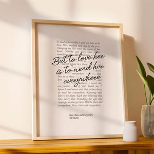 The Beatles Lyrics Print: Here, There and Everywhere (Digital Download)