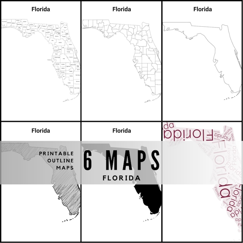 Vector Printable Florida Map.pdf Printable Florida Maps / State Outline and Labeled Geography Sheets ...