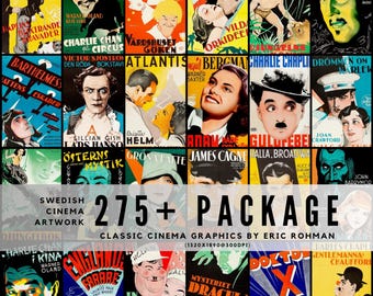 275+ Vintage Swedish Film Art – Eric Rohman’s 1920s–30s Movie Designs for Collage, Decor, Journals, Scrapbooking & Digital Projects