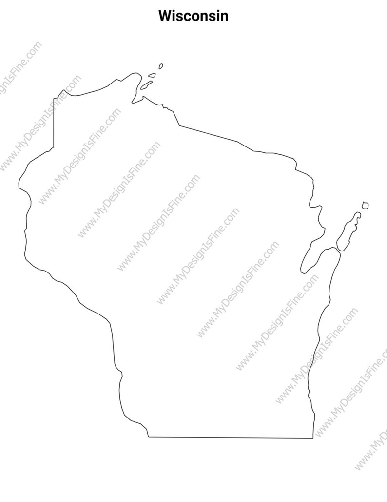 Wisconsin State Easy Draw Printable Wisconsin Maps / State Outline and Labeled Geography Sheets ...