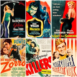 160 vintage movie posters from the 1940s featuring iconic Hollywood stars, film noir classics, and wartime cinema. Includes restored promotional artwork with bold graphics and historic typography. Ideal for collectors, film historians, scrapbookers, and creatives seeking high-quality digital downloads of Golden Age movie advertisements.