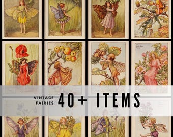 Cicely Mary Barker Fairy Tale Illustrations • 41 Seasonal Vintage Prints • Spring Summer Autumn Winter • Digital TIFF Download
