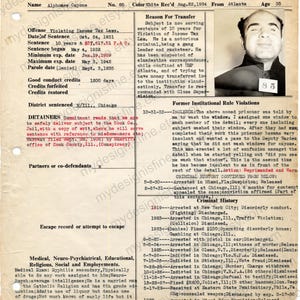 Digital collage of 300+ vintage Alcatraz mugshots and inmate records featuring infamous criminals like Al Capone, George “Machine Gun” Kelly, and Robert Stroud. High-resolution black-and-white prison portraits scanned at 600 DPI. Ideal for true crime fans, junk journalers, scrapbooking, and vintage law enforcement projects. A historical archive capturing the dark legacy of America’s most notorious penitentiary.