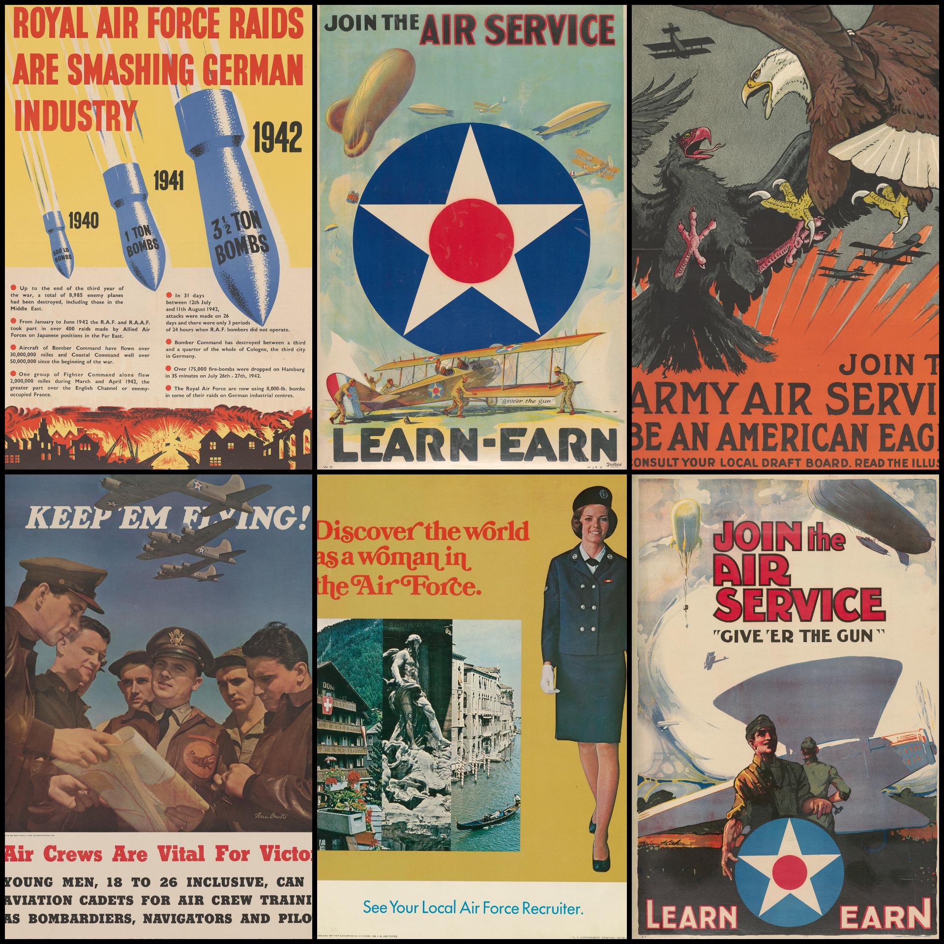 31 Vintage Army Air Force Posters, WWII Aviation Posters, Military ...