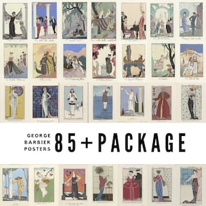 Vintage George Barbier Art Deco Fashion Posters (Digital Download)