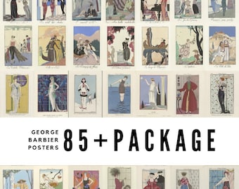 Vintage George Barbier Art Deco Fashion Posters (Digital Download)