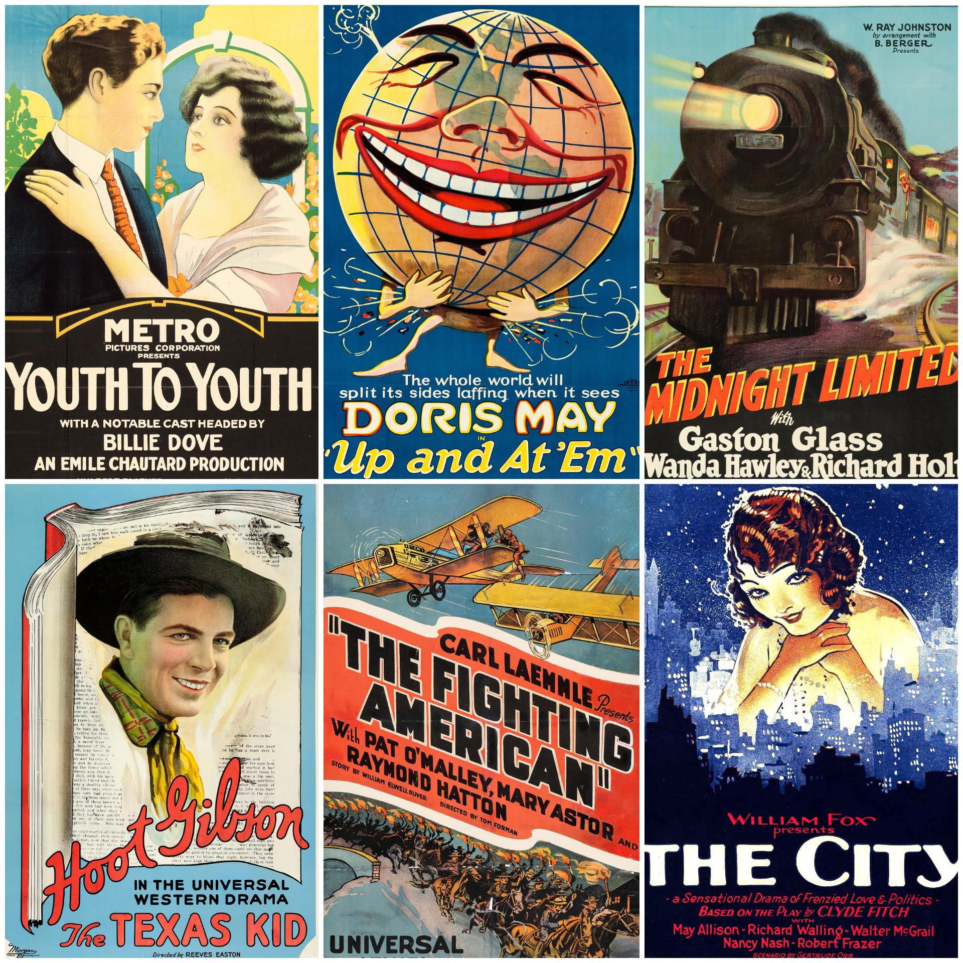 1920年代のヴィンテージ映画ポスター170枚以上 / 初期の映画広告（1920