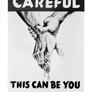 14 vintage safety posters featuring bold mid-century designs and classic safety slogans such as 'Danger Keep Out' and 'No Smoking.' Includes striking graphics, vibrant colors, and retro workplace messaging. Ideal for educators, collectors, scrapbookers, and creatives seeking digital downloads of nostalgic public safety ephemera for décor or mixed media projects.