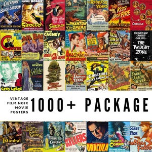 1000+ Vintage Film Noir Filmposter / hochwertige digitale Downloads