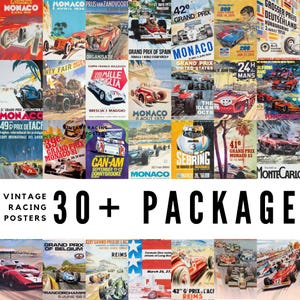 30+ Vintage Racing Poster / hochwertige digitale Downloads