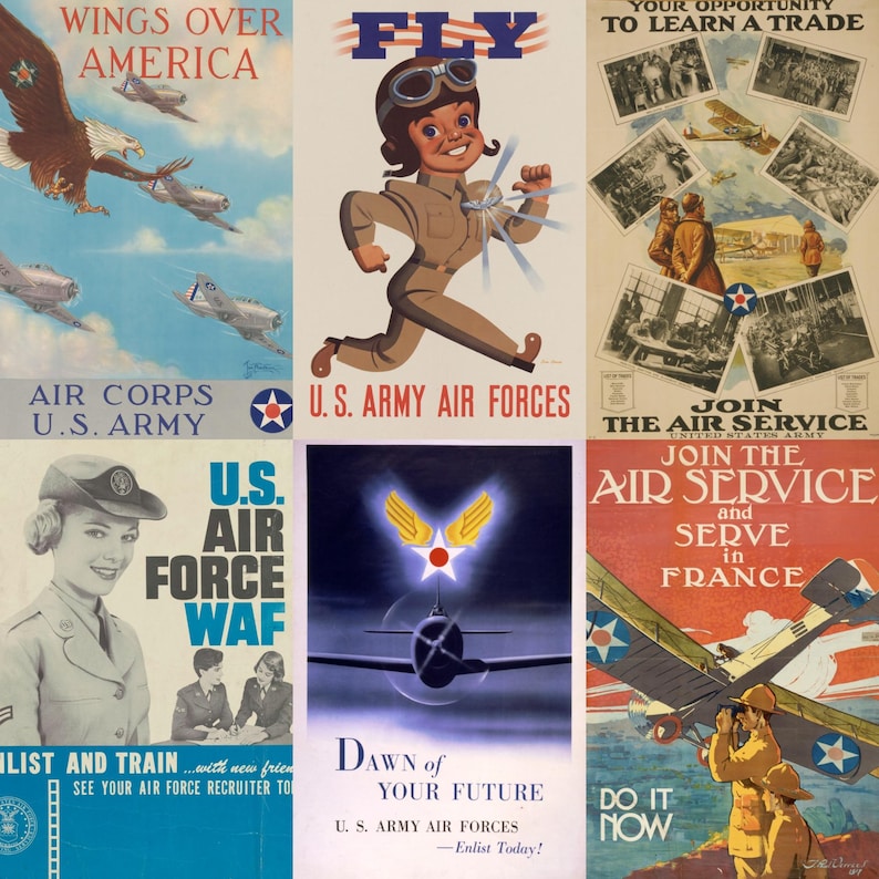 Vintage Army Air Force Posters: 30+ High-resolution Aviation Prints ...