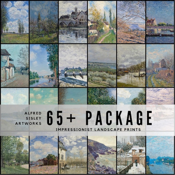 Alfred Sisley、シャンパーニュ近く、希少画集画、新品高級額 65+ Alfred Sisley Artworks / Vintage Impressionist Landscape
