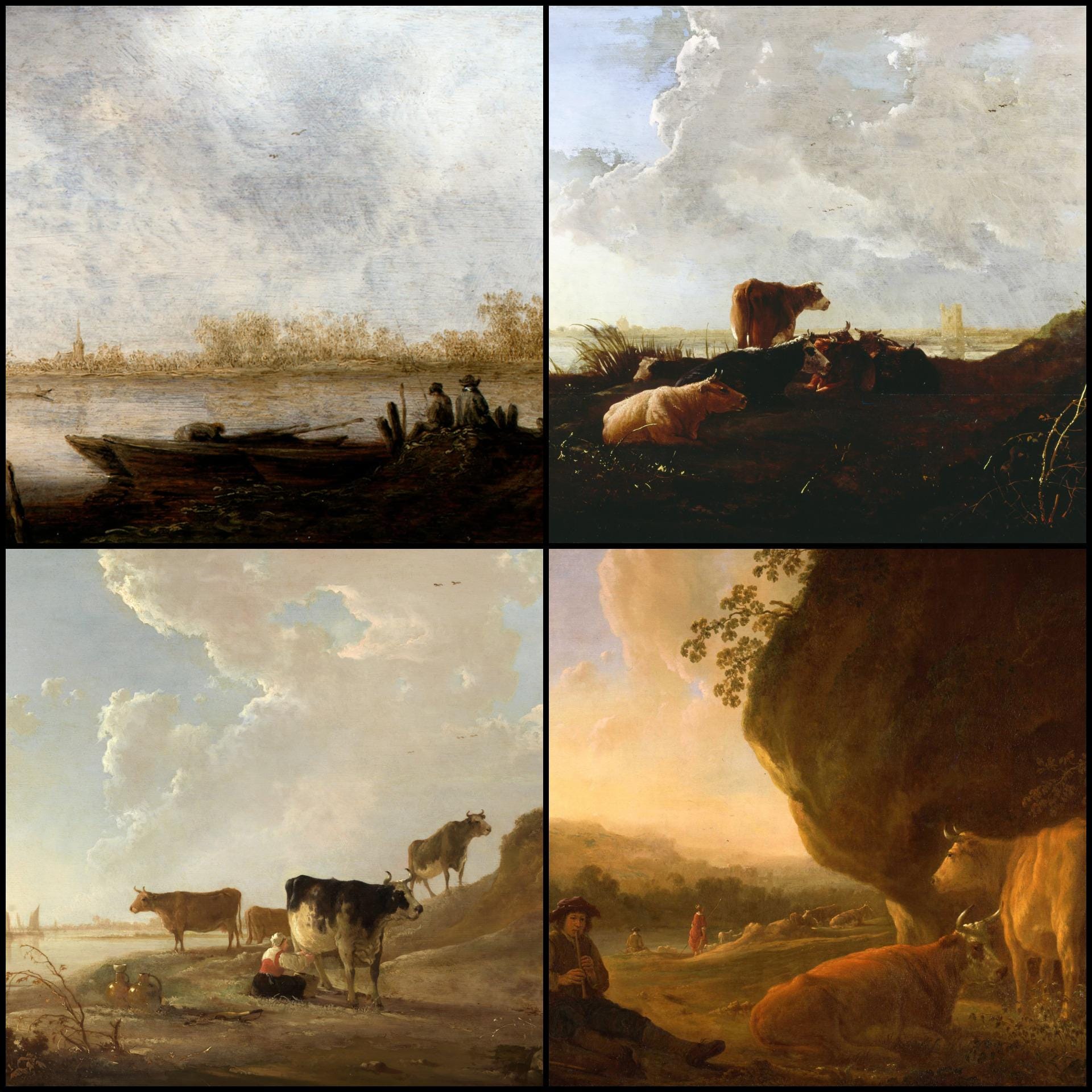アルベルト・カイプの作品60点以上 / オランダ黄金時代の風景画、牛の