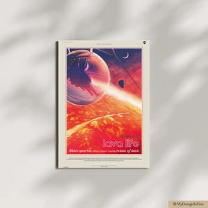 "19 high-resolution NASA space tourism posters showcasing retro-futuristic designs, vibrant interplanetary imagery, and imaginative depictions of space exploration. Ideal for space enthusiasts, educators, collectors, and creatives seeking digital downloads of authentic NASA artwork for wall art, classrooms, journals, and science-themed projects.