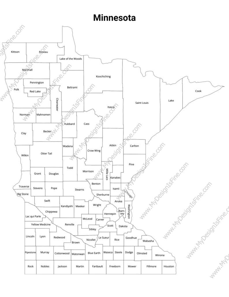 Minnesota Border Map Printable Minnesota Maps / State Outline and Labeled Geography Sheets ...