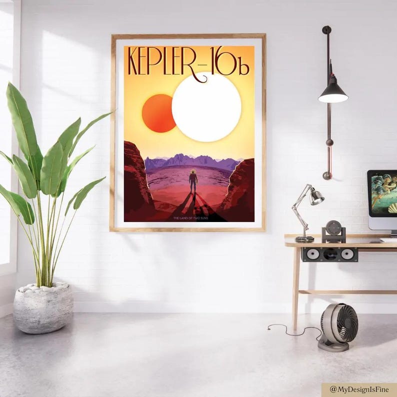 "19 high-resolution NASA space tourism posters showcasing retro-futuristic designs, vibrant interplanetary imagery, and imaginative depictions of space exploration. Ideal for space enthusiasts, educators, collectors, and creatives seeking digital downloads of authentic NASA artwork for wall art, classrooms, journals, and science-themed projects.