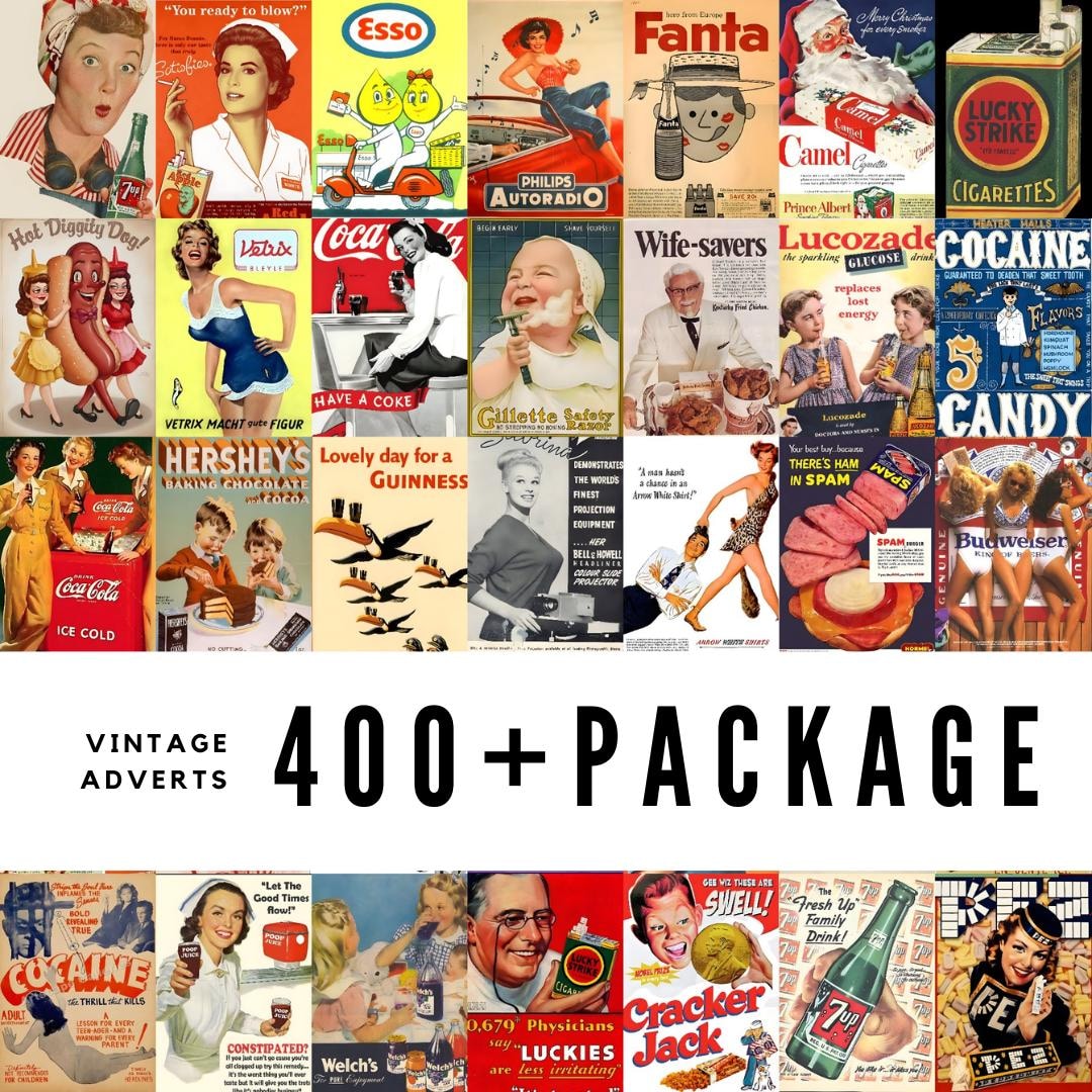 400+ Vintage Advertising Posters: 1950s Brands (digital Download) - Etsy