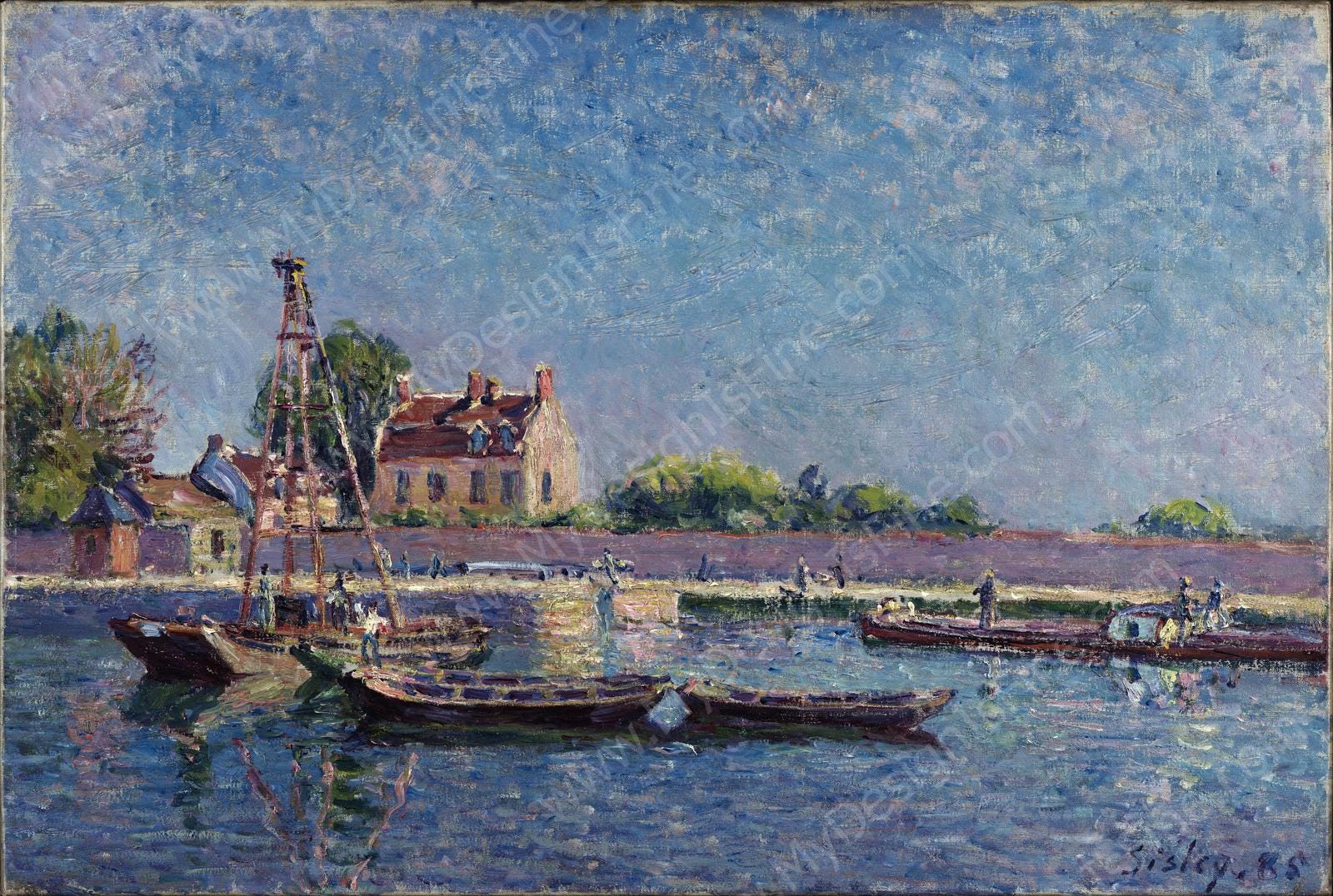 65+ Alfred Sisley Artworks / Vintage Impressionist Landscape