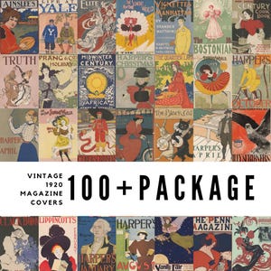 1920s Magazine Covers: Art Deco Digital Collection (100+ JPGs)