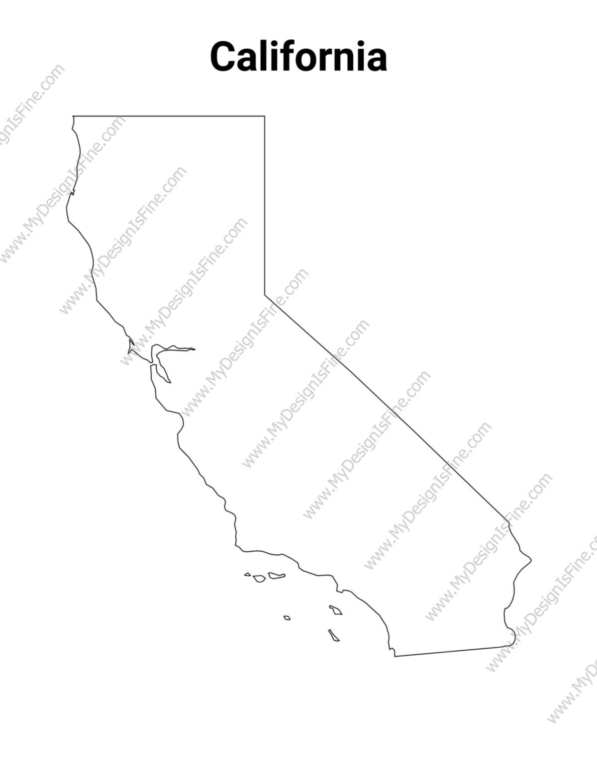 Printable California Maps / State Outline and Labeled Geography Sheets ...