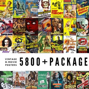 Más de 5800 carteles de películas de serie B y clásicos de culto/descargas digitales