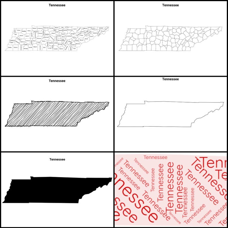Tennessee Simple State Printable Tennessee Maps / State Outline and Labeled Geography Sheets ...