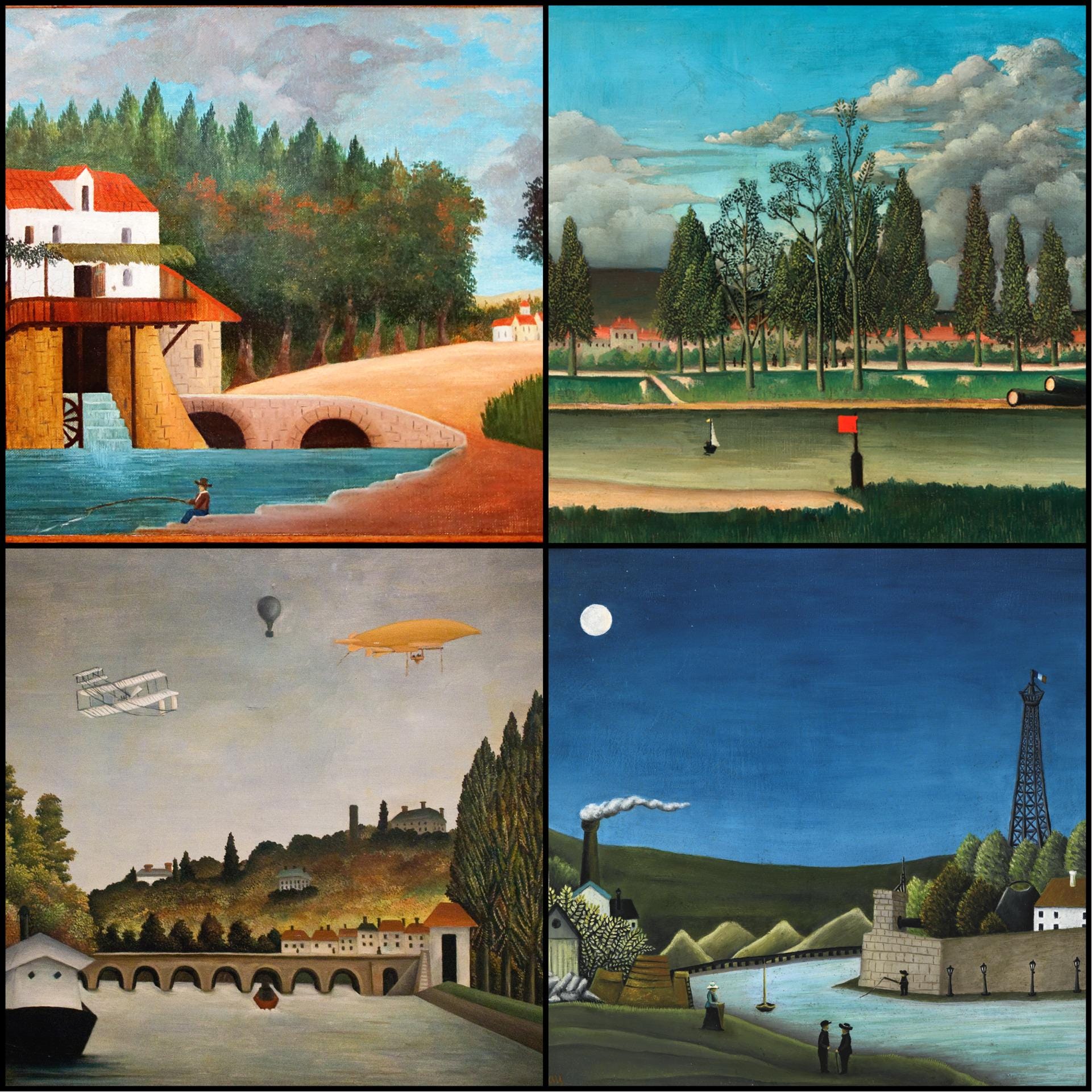 アンリ・ルソーの作品60点以上 / ジャングル画、素朴派の風景画、夢の