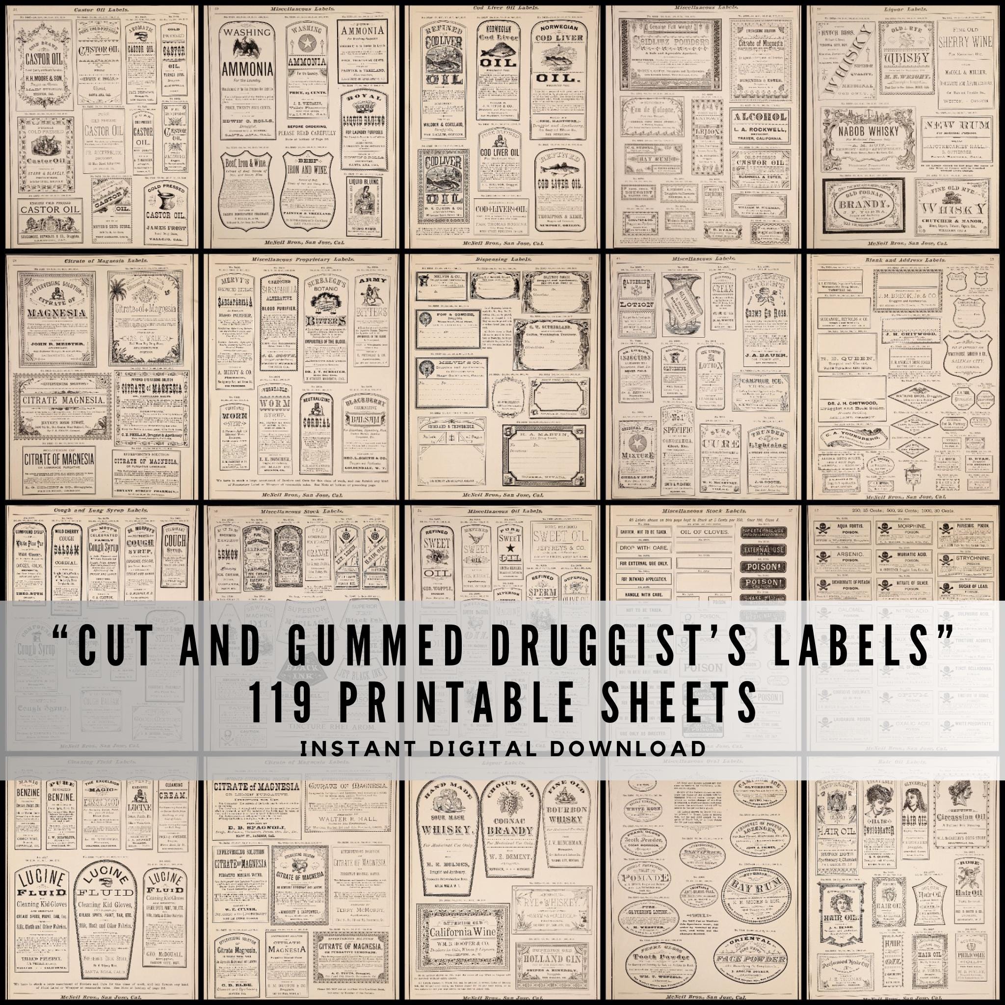 Vintage Prescription Labels - Etsy