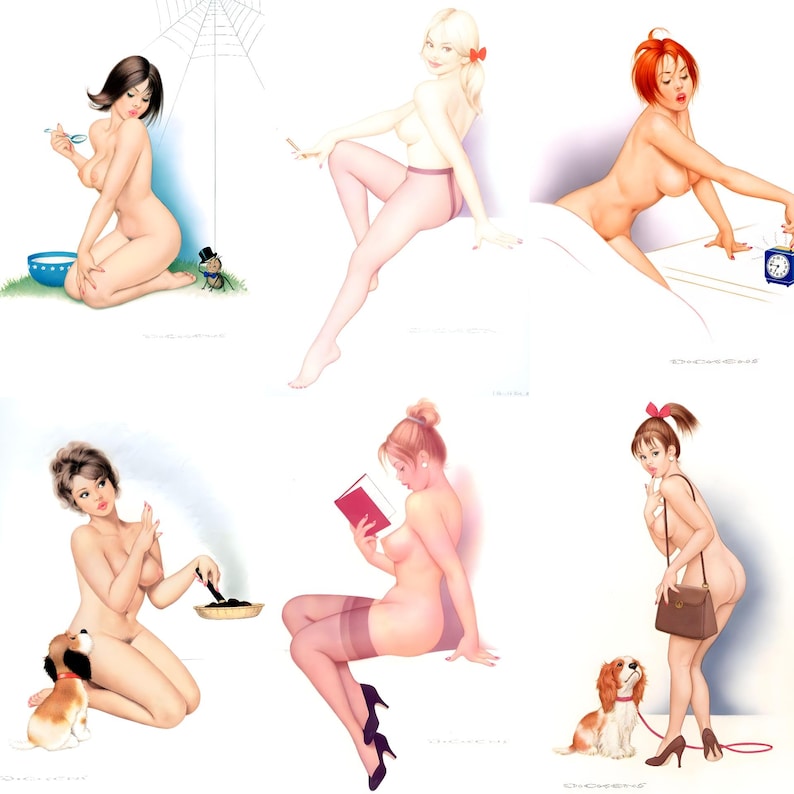 Digital collage of 700+ vintage pinup posters spanning mid-20th-century glamour, featuring iconic figures like Bettie Page, Marilyn Monroe, and Rita Hayworth. Playful poses and nostalgic styling evoke the charm of 1950s classic pinup art. Includes retro fashion, sultry expressions, and stylized compositions—perfect for junk journaling, scrapbooking, wall décor, and collectors of vintage illustration and pop culture ephemera.