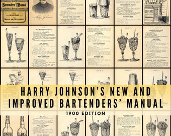 Harry Johnson's Bartenders' Manual (1900) - Vintage Cocktail Recipes (PDF Download)
