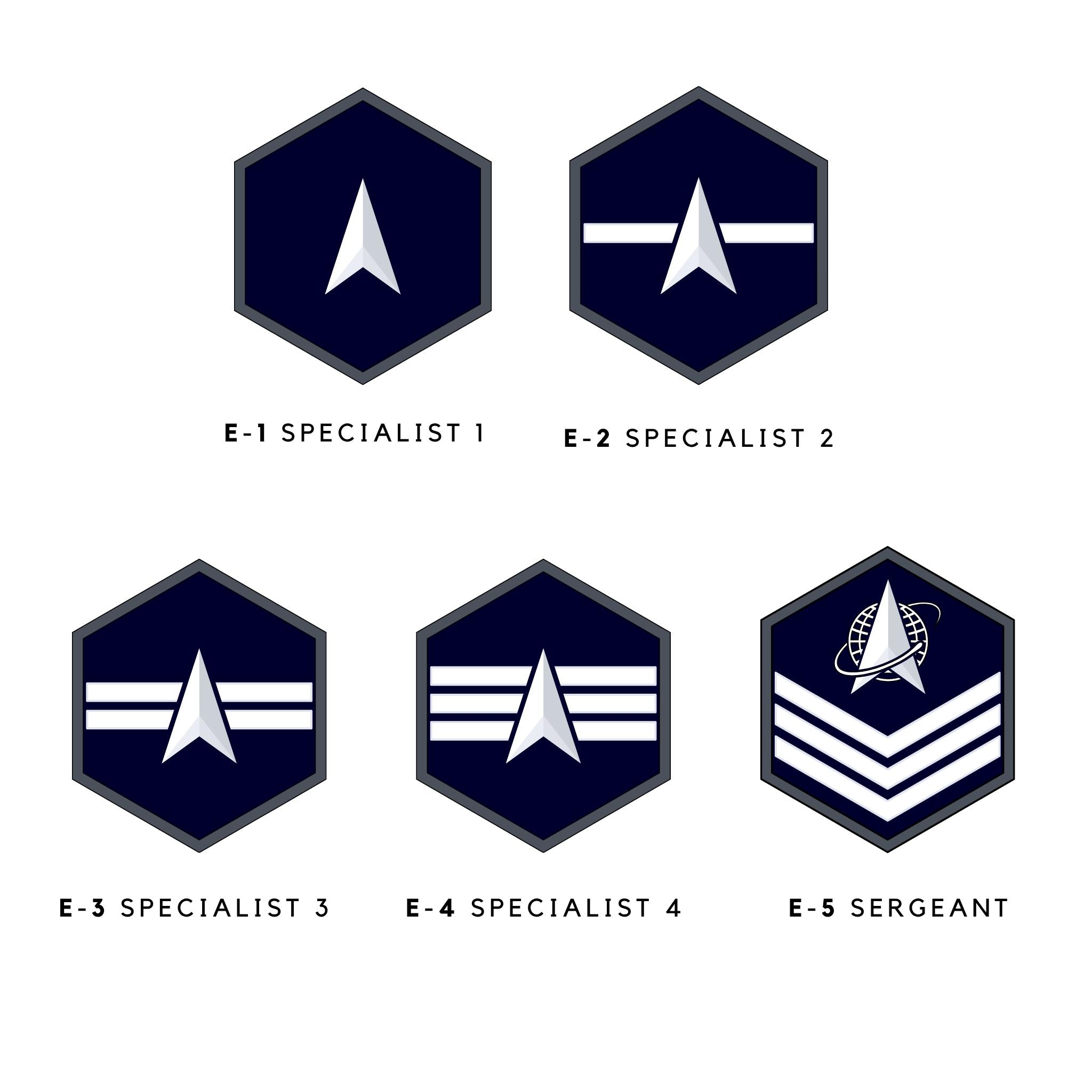 60+ US Space Force Rank Insignia SVG PNG Jpeg, All Ranks Military ...