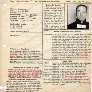 Digital collage of 300+ vintage Alcatraz mugshots and inmate records featuring infamous criminals like Al Capone, George “Machine Gun” Kelly, and Robert Stroud. High-resolution black-and-white prison portraits scanned at 600 DPI. Ideal for true crime fans, junk journalers, scrapbooking, and vintage law enforcement projects. A historical archive capturing the dark legacy of America’s most notorious penitentiary.