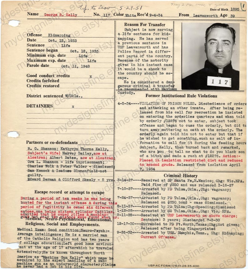 Digital collage of 300+ vintage Alcatraz mugshots and inmate records featuring infamous criminals like Al Capone, George “Machine Gun” Kelly, and Robert Stroud. High-resolution black-and-white prison portraits scanned at 600 DPI. Ideal for true crime fans, junk journalers, scrapbooking, and vintage law enforcement projects. A historical archive capturing the dark legacy of America’s most notorious penitentiary.