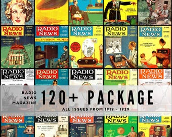 120+ Radio News Magazines (1919–1929) – Vintage PDF Archive with Covers, Early Radio Technology, Engineering History & Ephemera