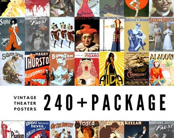 240+ Vintage Theater Posters: Digital Download Collection