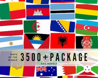 World Flags SVG Pack: 3500+ Historical & Modern Flags (Digital Download)