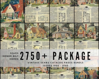 2750+ Sears Modern Homes Catalog Pages – Honor Bilt House Plans, Vintage Architecture PDFs & JPGs Bundle