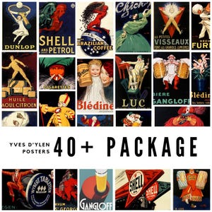 40+ Vintage 1920 Yves d'Ylen Poster / hochwertige digitale Downloads