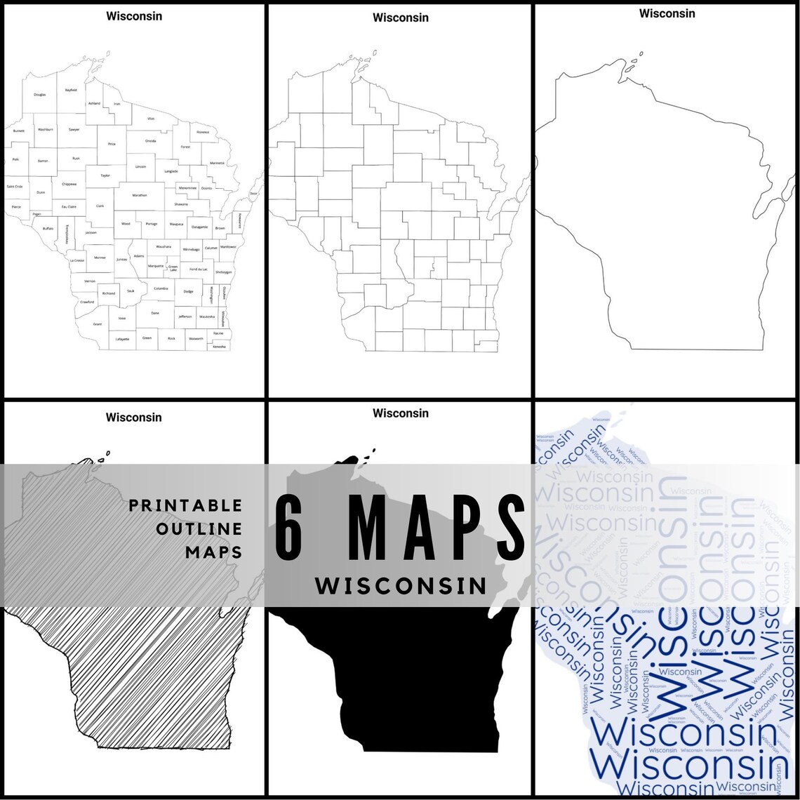 Wisconsin Teplate Printable Wisconsin Maps / State Outline and Labeled Geography Sheets ...