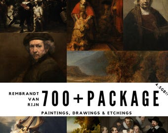 700+ Rembrandt Art Posters – Dutch Golden Age Paintings, Etchings & Drawings (Digital Download for Decor amd Study)