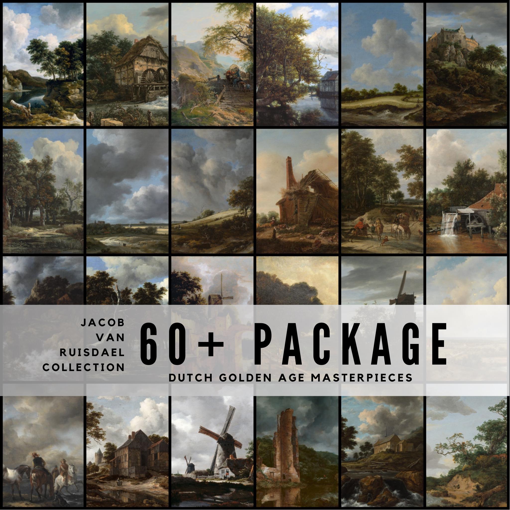 Toile & Cadre Jacob Van Ruisdael - Le Ruisseau De La Forêt, Prêt à Accrocher