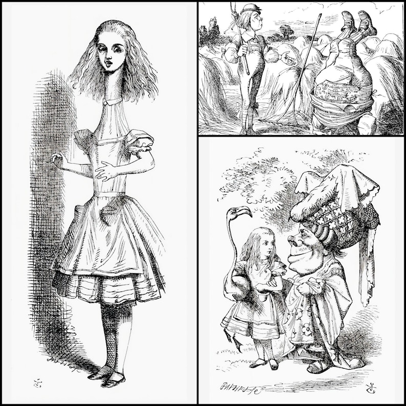 Alice in Wonderland Illustrations: 42 Restored Artworks (digital ...