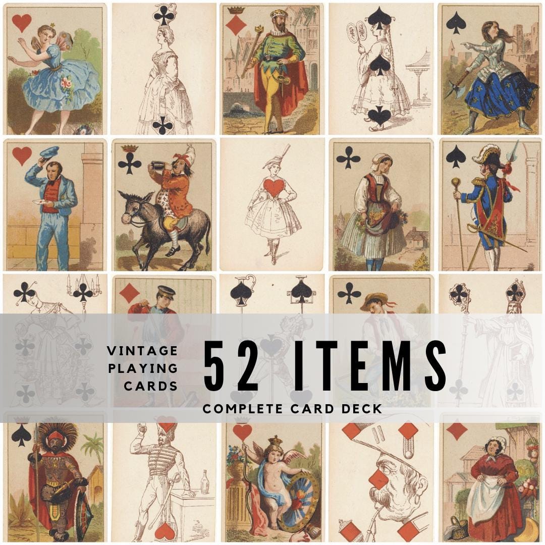 Antique Playing Cards - Etsy