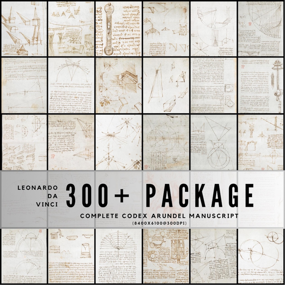 Leonardo Da Vinci Codex Arundel / Complete Renaissance Manuscript ...