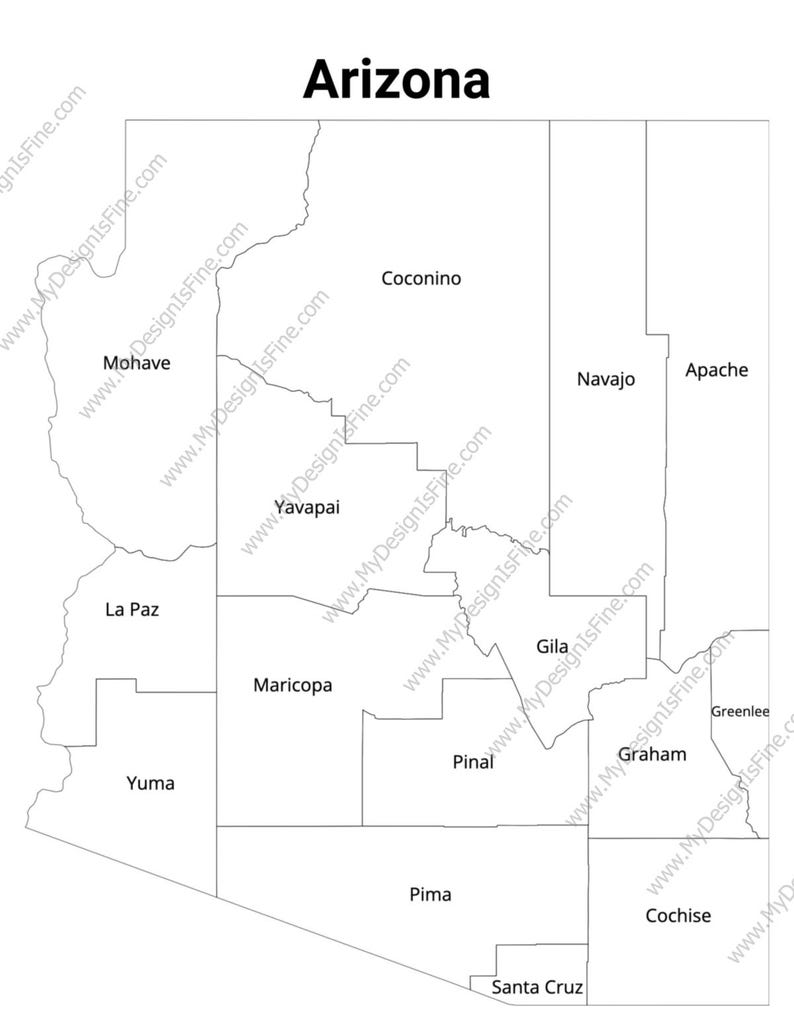 Printable Arizona Maps / State Outline and Labeled Geography Sheets ...