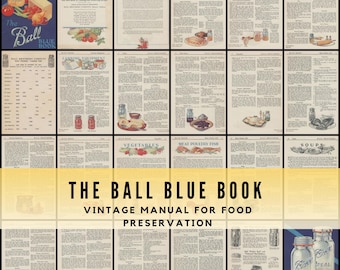 Vintage Ball Blue Book / Canning & Preserving Recipes / Mid-Century Homestead Kitchen Guide / Farmhouse Decor Cookbook