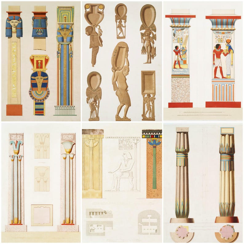 60+ Egyptian Art Prints – Ancient Pharaoh & Hieroglyphic Illustrations ...